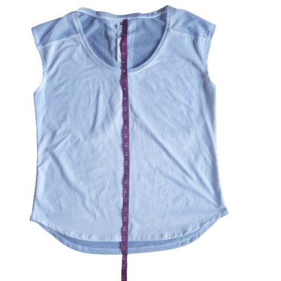 Fabletics Women's Activewear White Vanessa Mesh Back Athletic Top Size Medium - Picture 9 of 13
